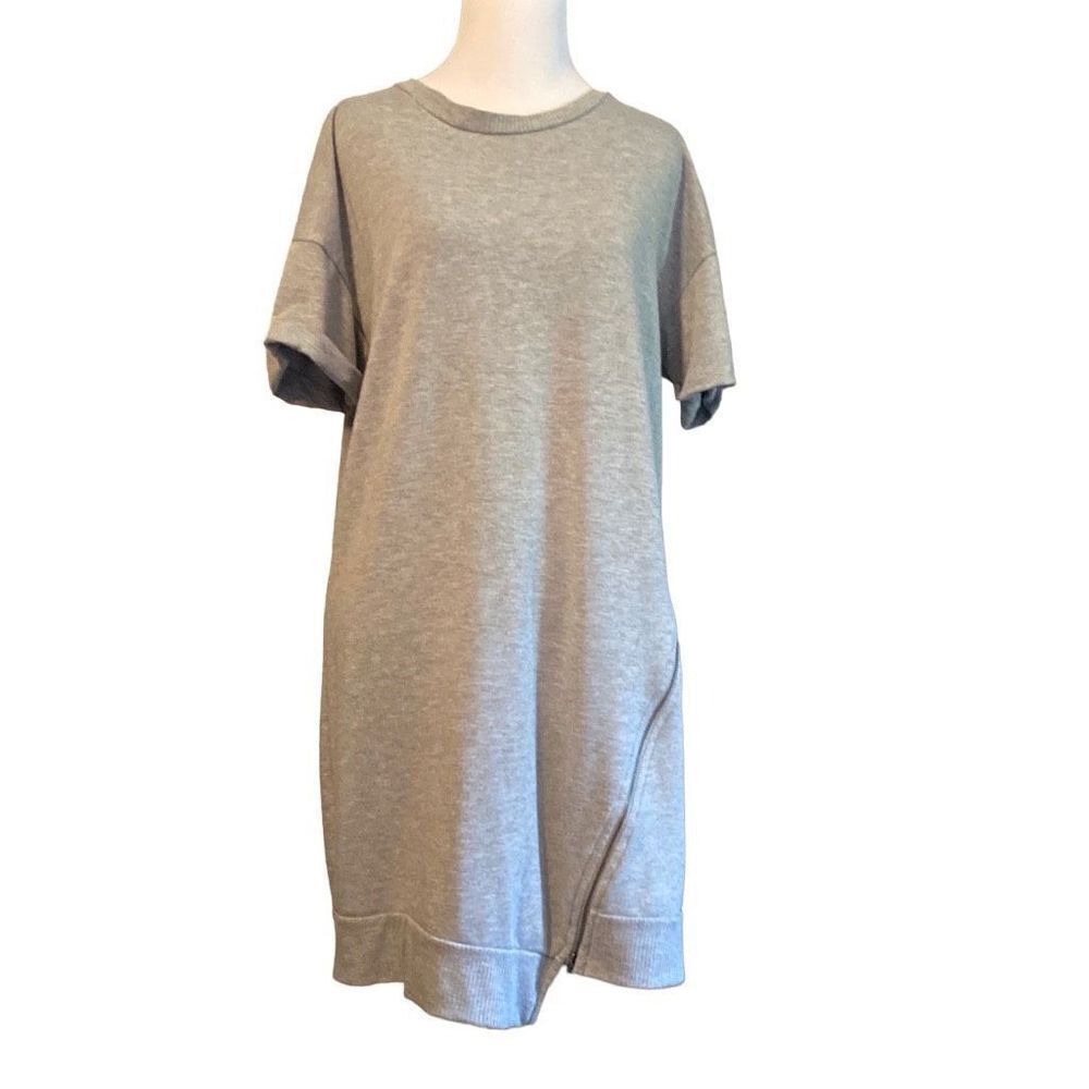 Allison Joy, gray jersey knit dress, size m
